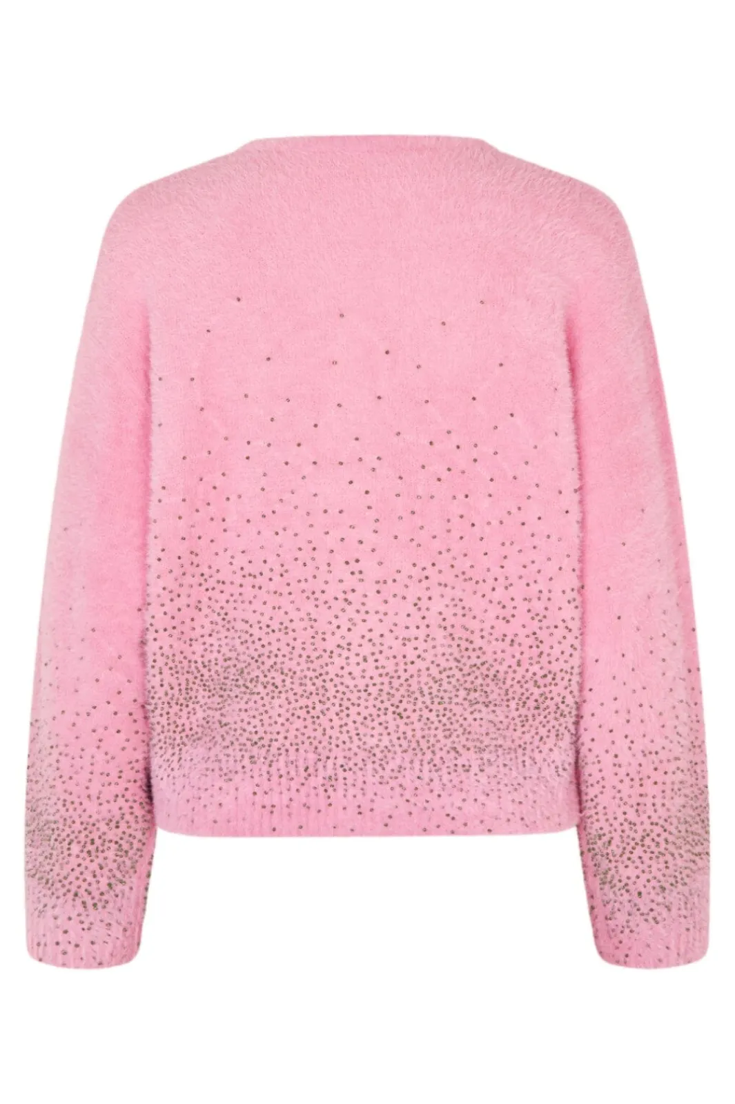 Best Stine Goya 2384 Beaded Fluffy Knit, Crewneck Cardigansg-pf25-k037-2384 Rose Blossom