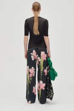 Discount Stine Goya 2263 Dry Viscose, Elasticated Long Pantssg-aw25-p009-2263 Melting Flowers