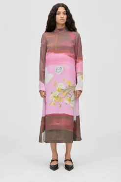 Online Stine Goya 2263 Dry Viscose, Long Sleeve Midi Dresssg-ps26-d017-2263p Five Resolutions