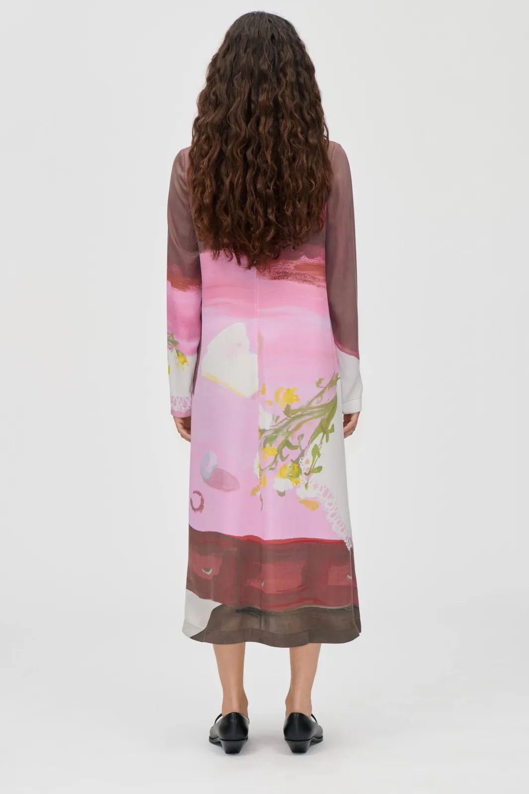 Online Stine Goya 2263 Dry Viscose, Long Sleeve Midi Dresssg-ps26-d017-2263p Five Resolutions