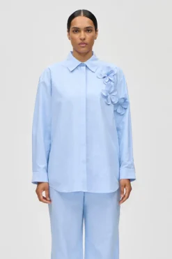 Hot Stine Goya 2464 Floral Shirting, Floral Shirtsg-ps26-t138-2464 Brunnera Blue