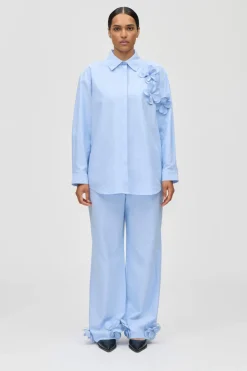 Hot Stine Goya 2464 Floral Shirting, Floral Shirtsg-ps26-t138-2464 Brunnera Blue