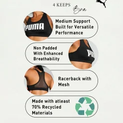 Clearance Puma 4 KEEPS Bra Black 1