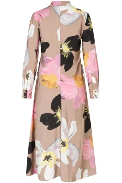 Online Stine Goya 2070 Light Fluid Ecovero, Waist Gather Shirt Midi Dresssg-pf25-d146-2070 Wild Flowers