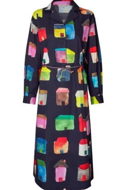 Sale Stine Goya 2340 Midweight Cotton, Long Sleeve Workwear Midi Dresssg-aw25-d172-2340 Refugios