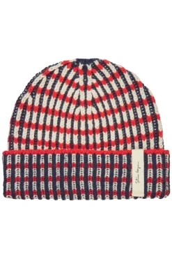 Best Stine Goya 2425 Plaited Chunky Rib, Chunky Rib Beaniesg-aw25-a044-2425 Navy / Red / Cream