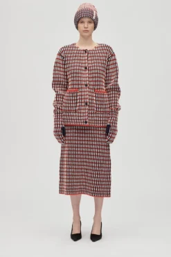 Best Stine Goya 2425 Plaited Chunky Rib, Chunky Rib Beaniesg-aw25-a044-2425 Navy / Red / Cream