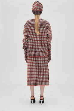 Sale Stine Goya 2425 Plaited Chunky Rib, Chunky Rib Mittenssg-aw25-a043-2425 Navy / Red / Cream