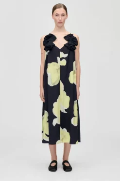 Discount Stine Goya 2450 Printed Viscose, Floral Long Dresssg-ps26-d207-2450 Yellow Petunias