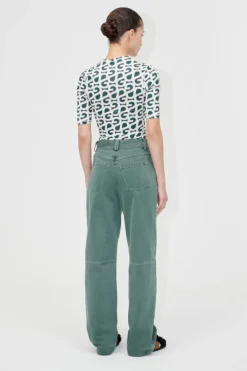 Clearance Stine Goya 2244 Stocking Jersey, Elastic Short Sleeve T-shirtsg-pf25-t071-2244 Forest Green Logo