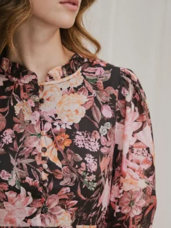 New Neo Noir Aberto Big Flower Dress 166923 100