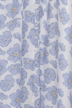Discount BYIC Adelic Long Ss Dress bdf Blue Dazzling Flower