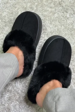 Online Bloom Aida Slipper Black