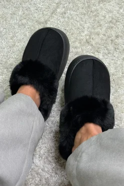 Online Bloom Aida Slipper Black