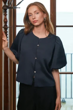 Best Neo Noir Aisa Dull Satin Blouse 164658 141