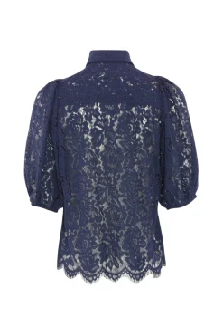 Clearance Continue Alicia Lace Blouse 14988 Navy Blue