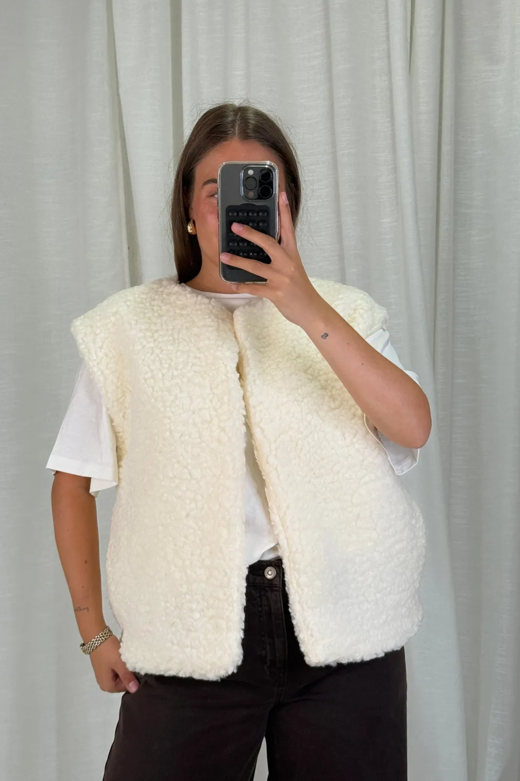 New A-bee Alicia Vest White