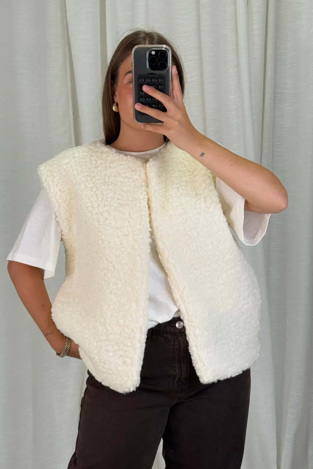 New A-bee Alicia Vest White
