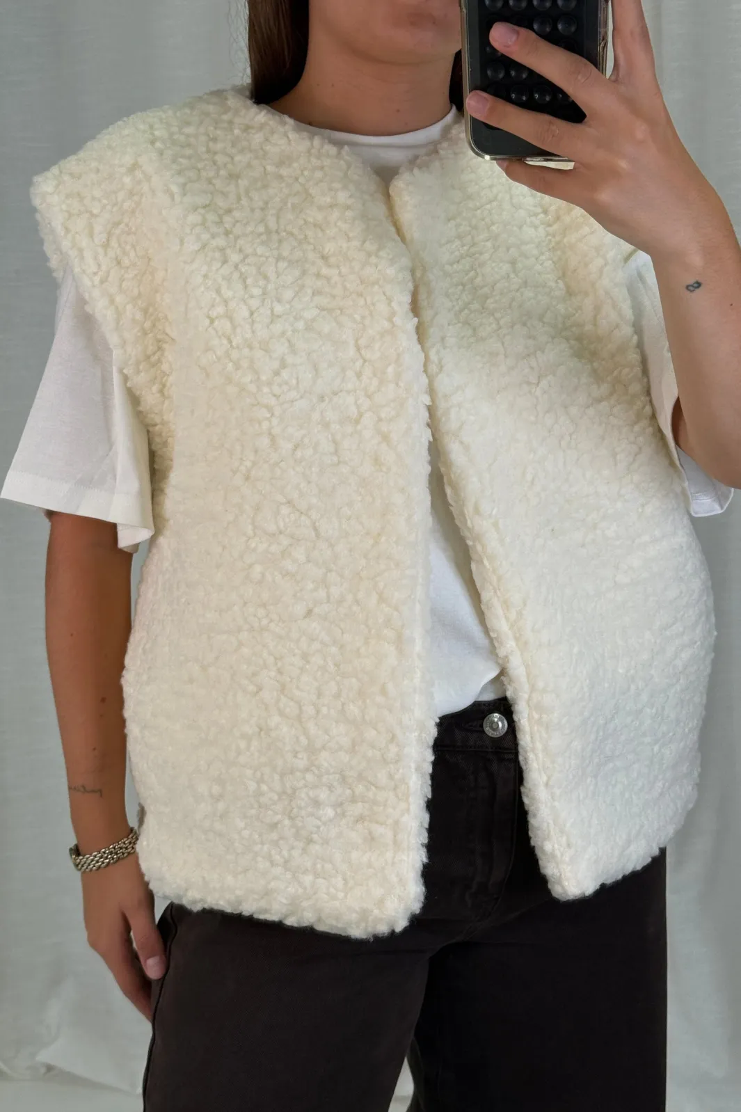 New A-bee Alicia Vest White