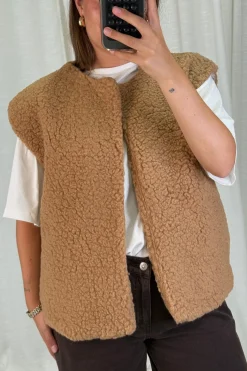 Online A-bee Alicia Vest Camel