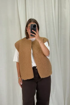 Online A-bee Alicia Vest Camel