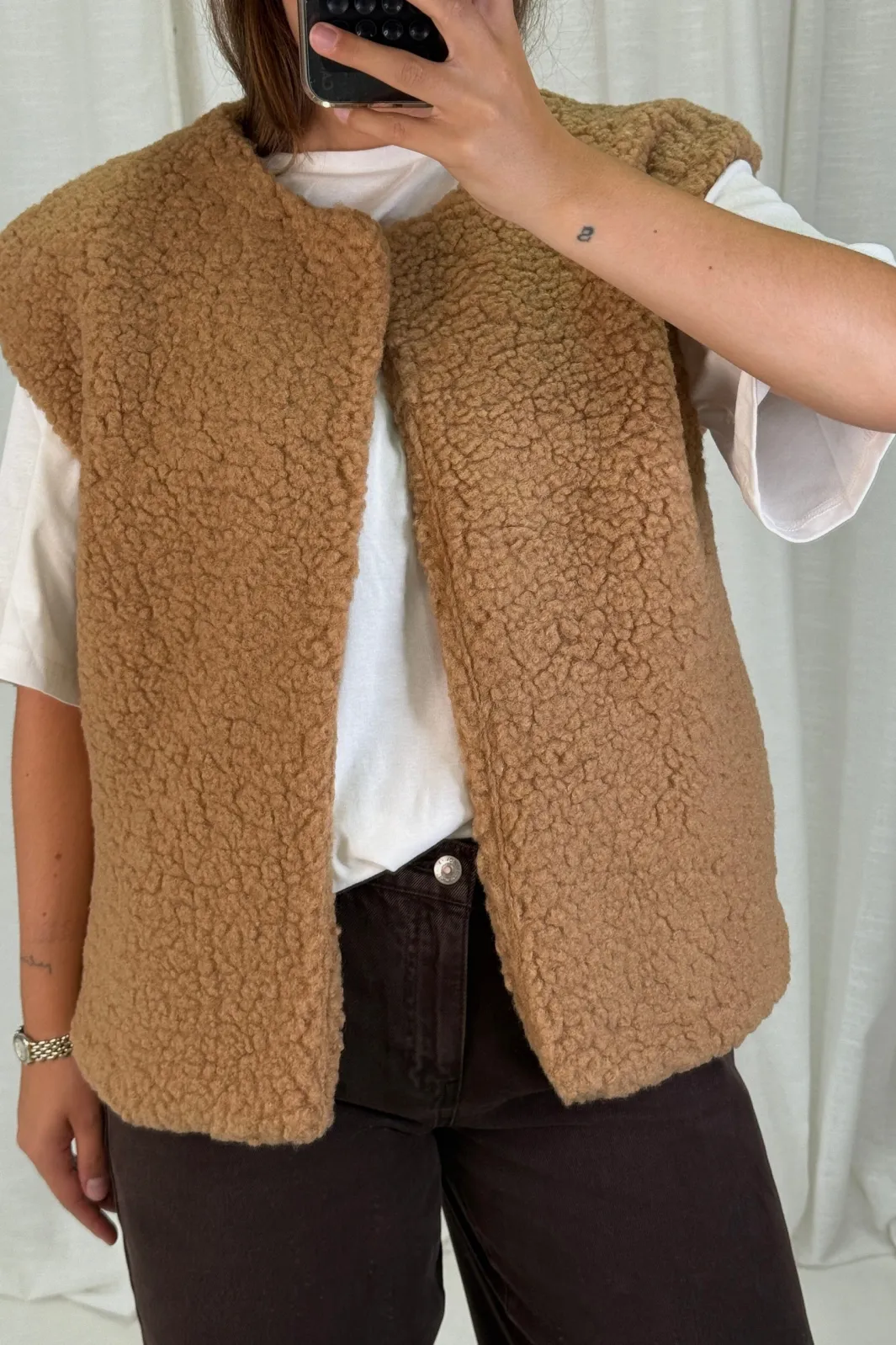 Online A-bee Alicia Vest Camel