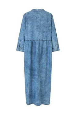 Outlet Lollys Laundry Aliyall Maxi Dress Ls25420-3003 100 Washed Denim