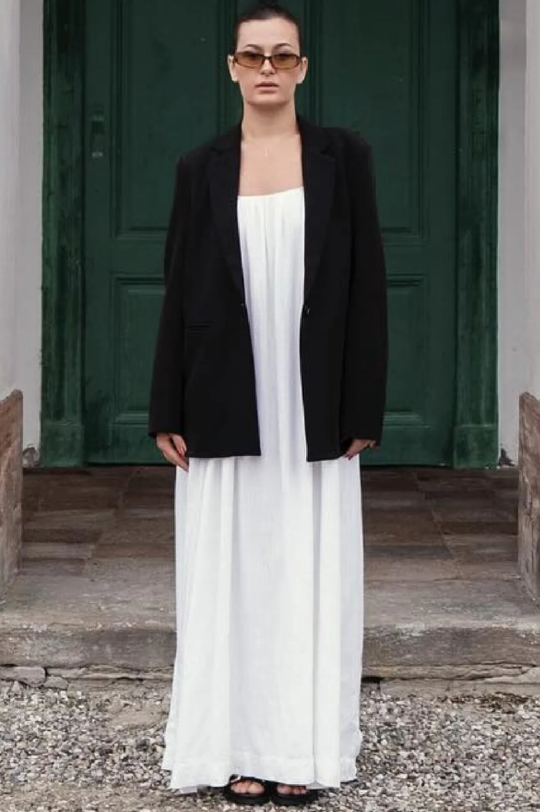 Online Neo Noir Allie Soft Linen Dress White