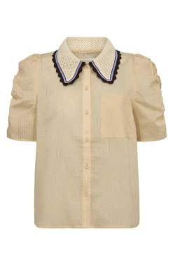 Sale Gossia Allygo Blouse G2811 Soft Lemon Stripes