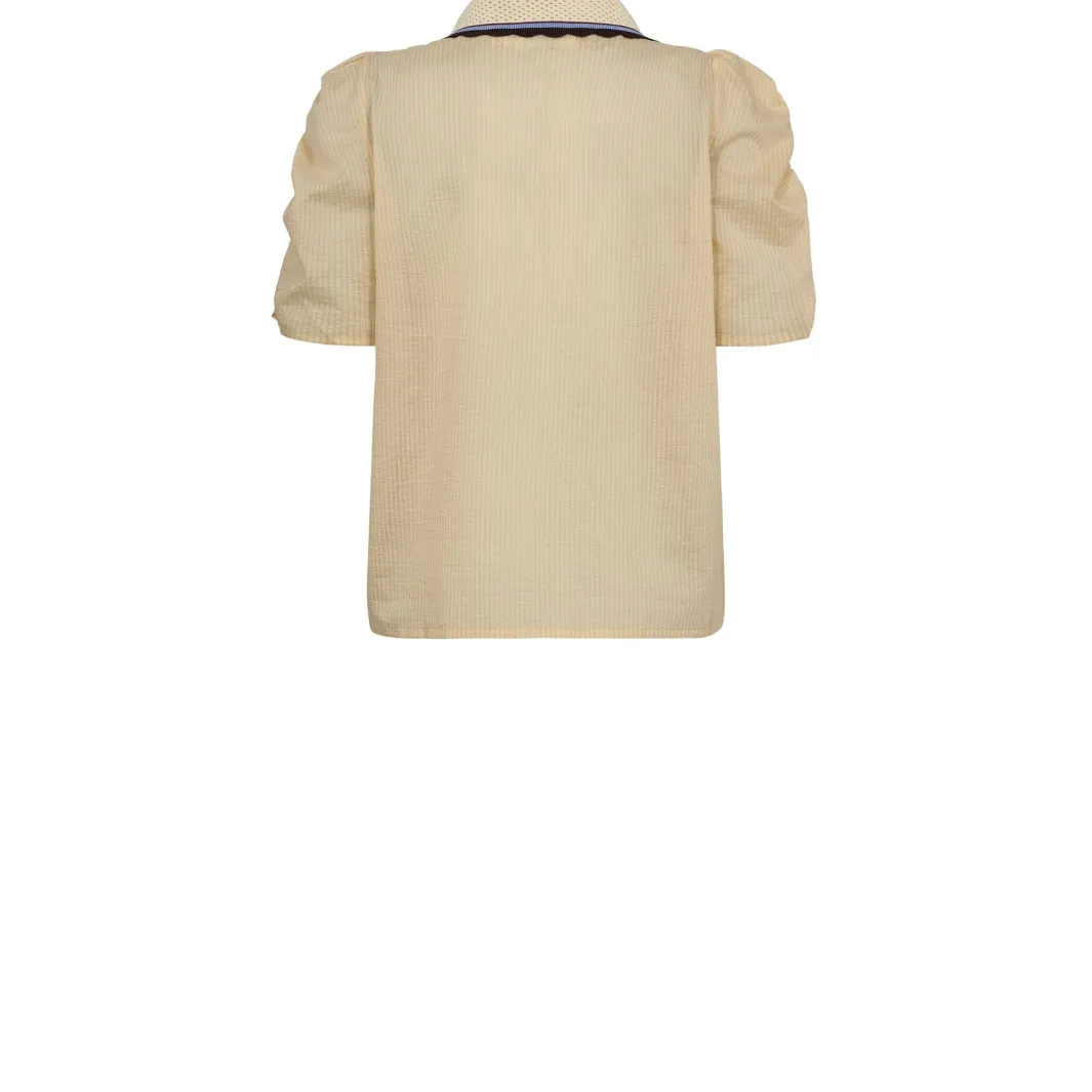 Sale Gossia Allygo Blouse G2811 Soft Lemon Stripes