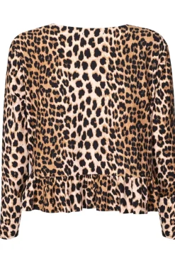 Outlet Liberte Alma Ls Frill T-Shirt Lux Leo