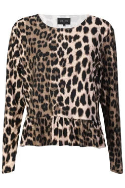 Liberte Alma Ls Frill T-Shirt 9557 Big Lux Leo Fossil