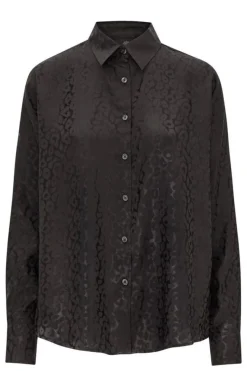 Discount Karmamia Alma Shirt 2241 Black Leo Silk