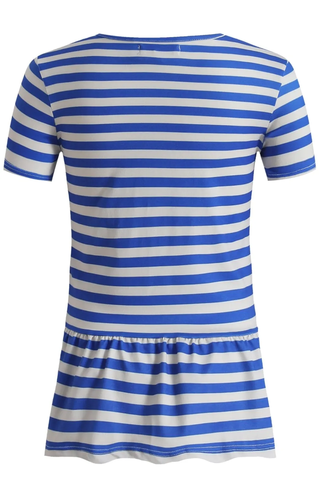 Best Liberte Ami Alma-Frill-T-Shirt (Kids) 9649 Stripe Ivory Cobolt