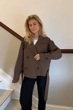 Clearance BYIC Almaic Trenchcoat A2319 Dark Brown