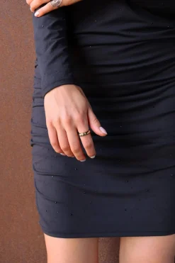 Clearance Liberte Alma-Long-Dress 9506 Black Black Simili