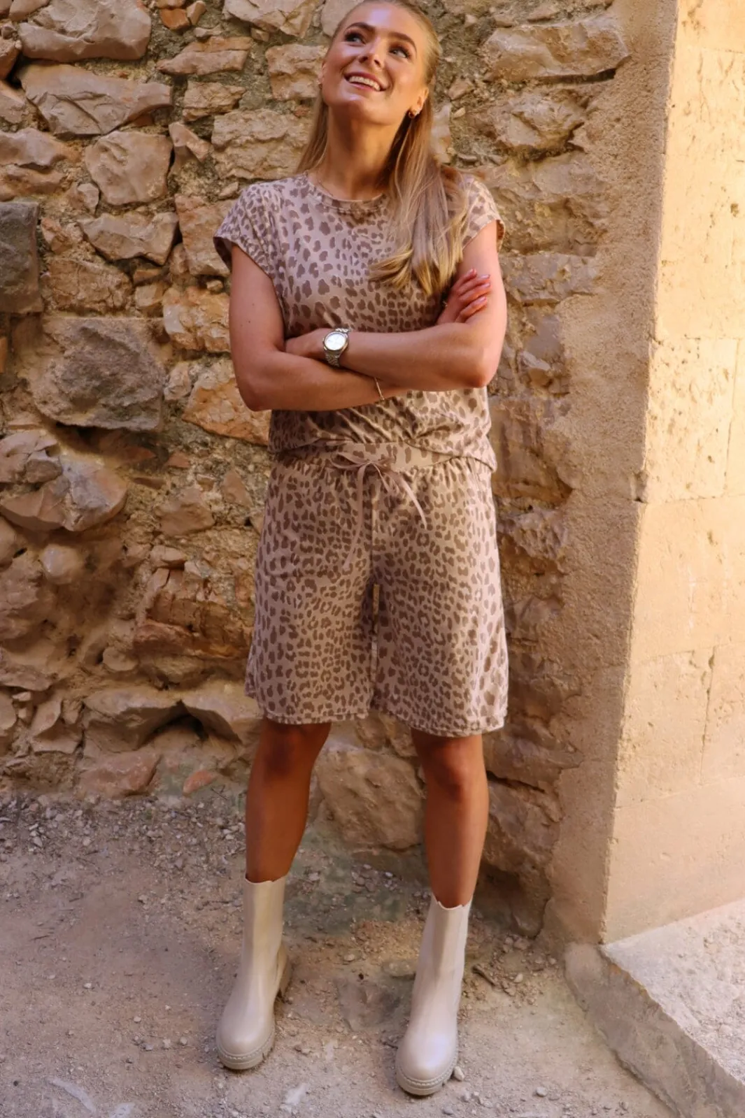Online Liberte Alma-Long-Shorts 9674 Desert Lux Leo