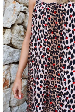Discount Liberte Alma-Long-Strap-Dress 9579 Lux Leo Red Heart