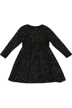 New Liberte Ami Alma-Ls-Babydoll-Dress (Kids) 9658 Black Gold Heart