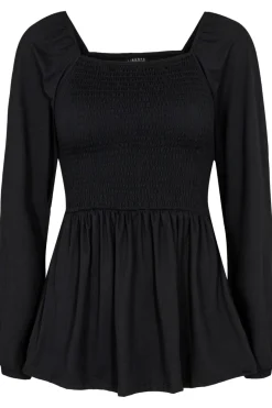Hot Liberte Alma-Ls-Smock-Top Black