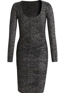 Best Liberte Alma-Ls-Turn-Dress Black Grey Lace