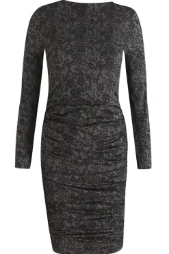 Best Liberte Alma-Ls-Turn-Dress Black Grey Lace