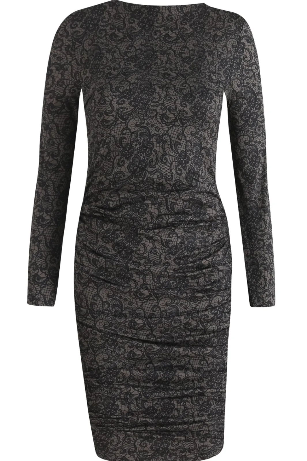Best Liberte Alma-Ls-Turn-Dress Black Grey Lace