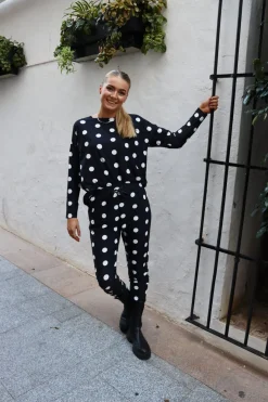 Clearance Liberte Alma-Pants 9500 Black Big Dot