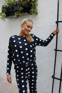 Clearance Liberte Alma-Pants 9500 Black Big Dot