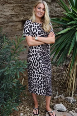 Outlet Liberte Alma-Tshirt-Dress 9562 Big Lux Leo Fossil