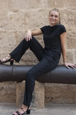 Sale Liberte Alma-Wide-Pants Black Simili
