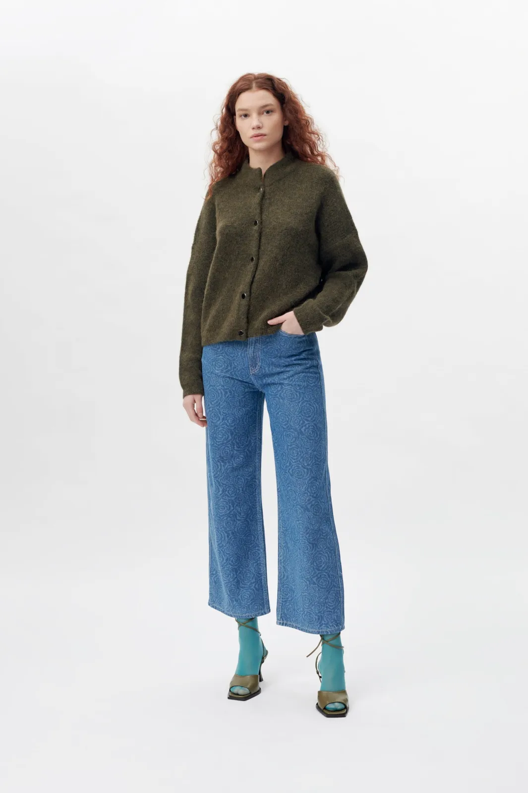 Hot Gestuz AlphaGZ Short Cardigan NOOS Dark Olive Melange