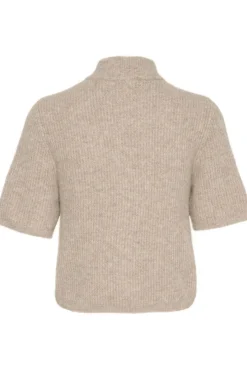 Clearance Gestuz Alphagz Ss Short Cardigan 1512141 Warm Sand Melange
