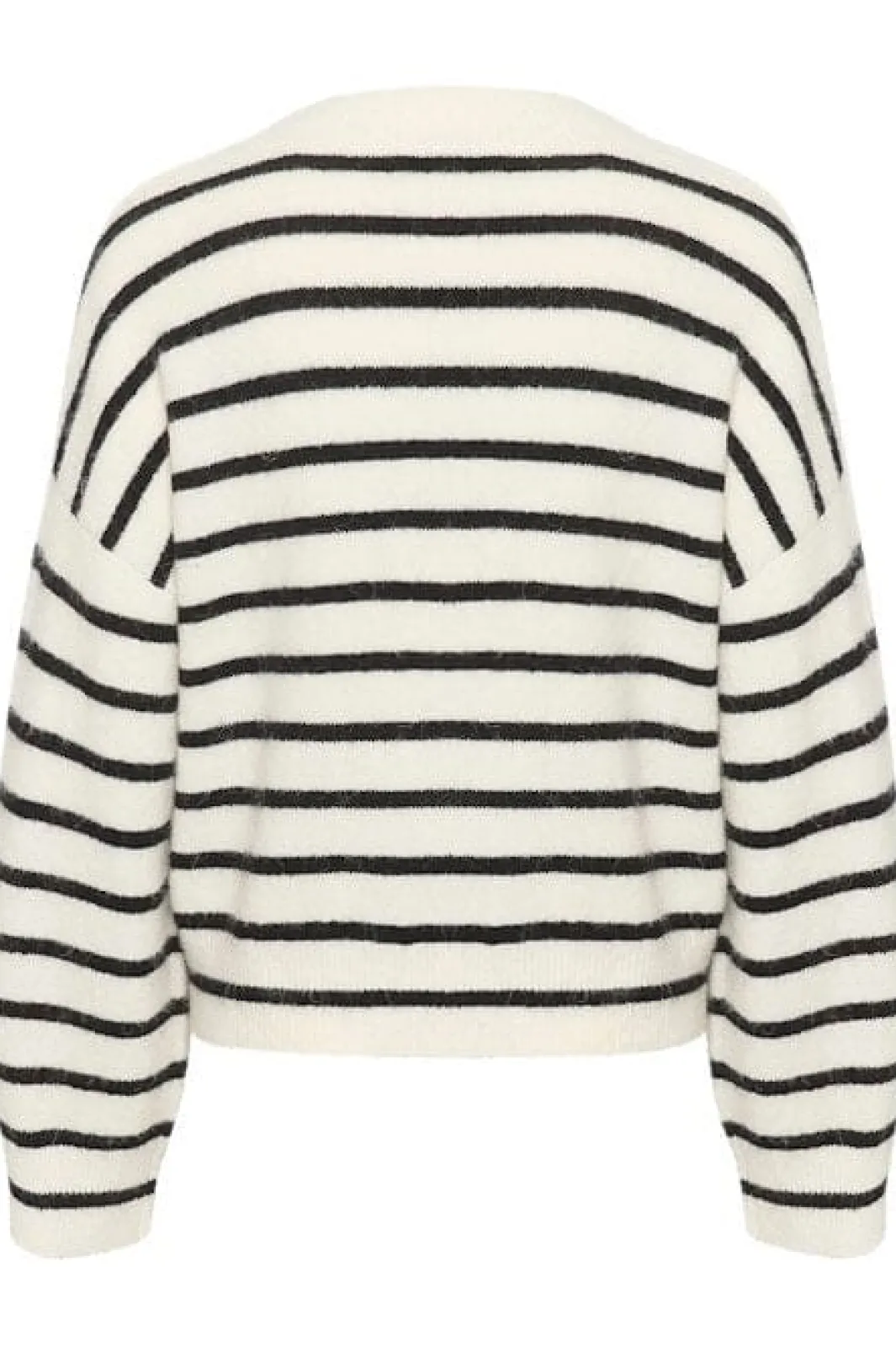 Sale Gestuz Alphagz V-Neck Striped 106145 Ivory Black Striped